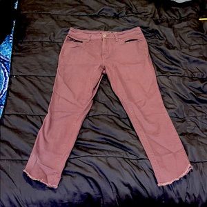 Mid rise purple/maroon skinny jeans